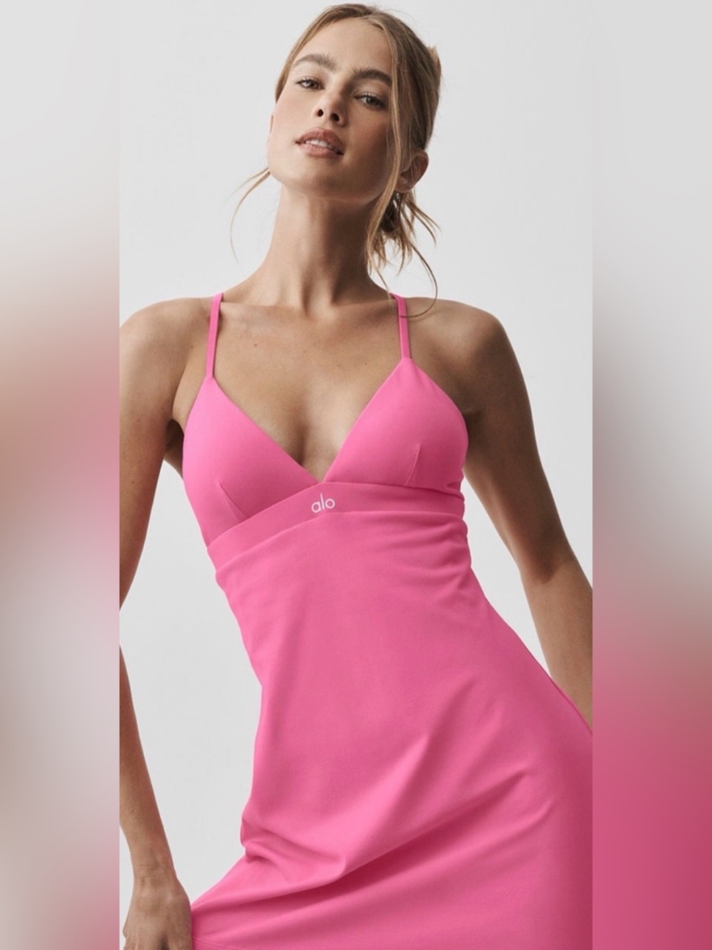 ALO Yoga Airbrush Splendor Dress XS Paradise Pink NWT
